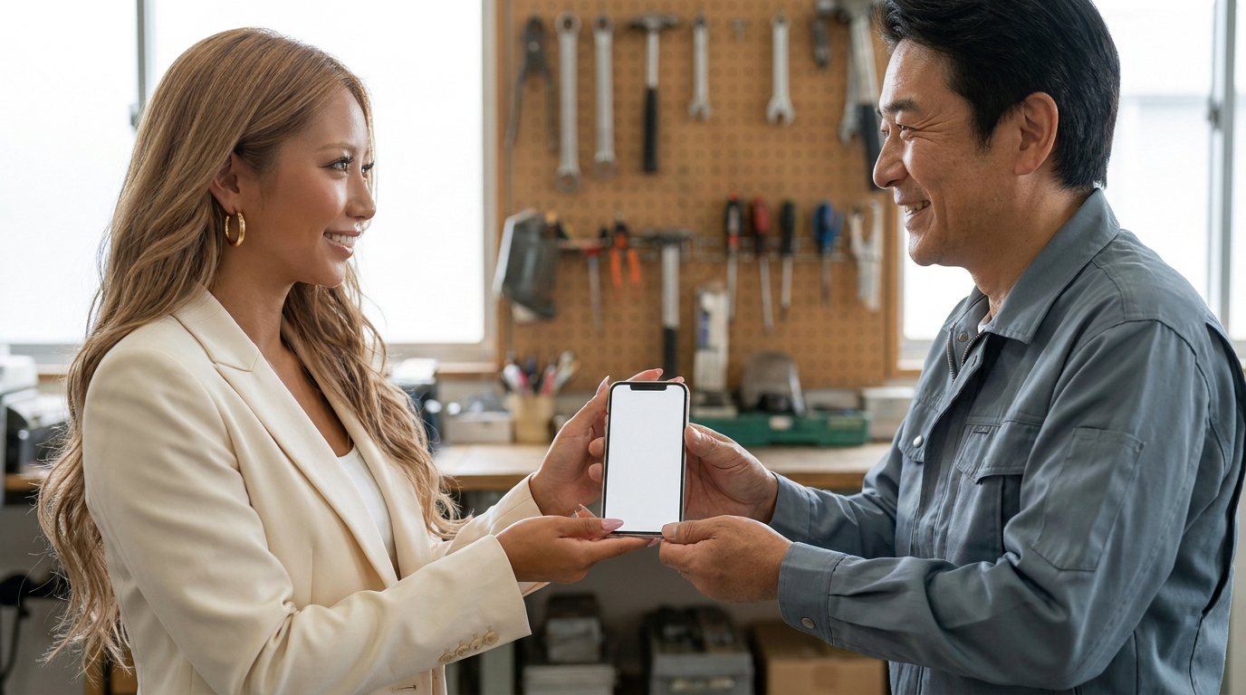 新しいスマートフォンのイメージ